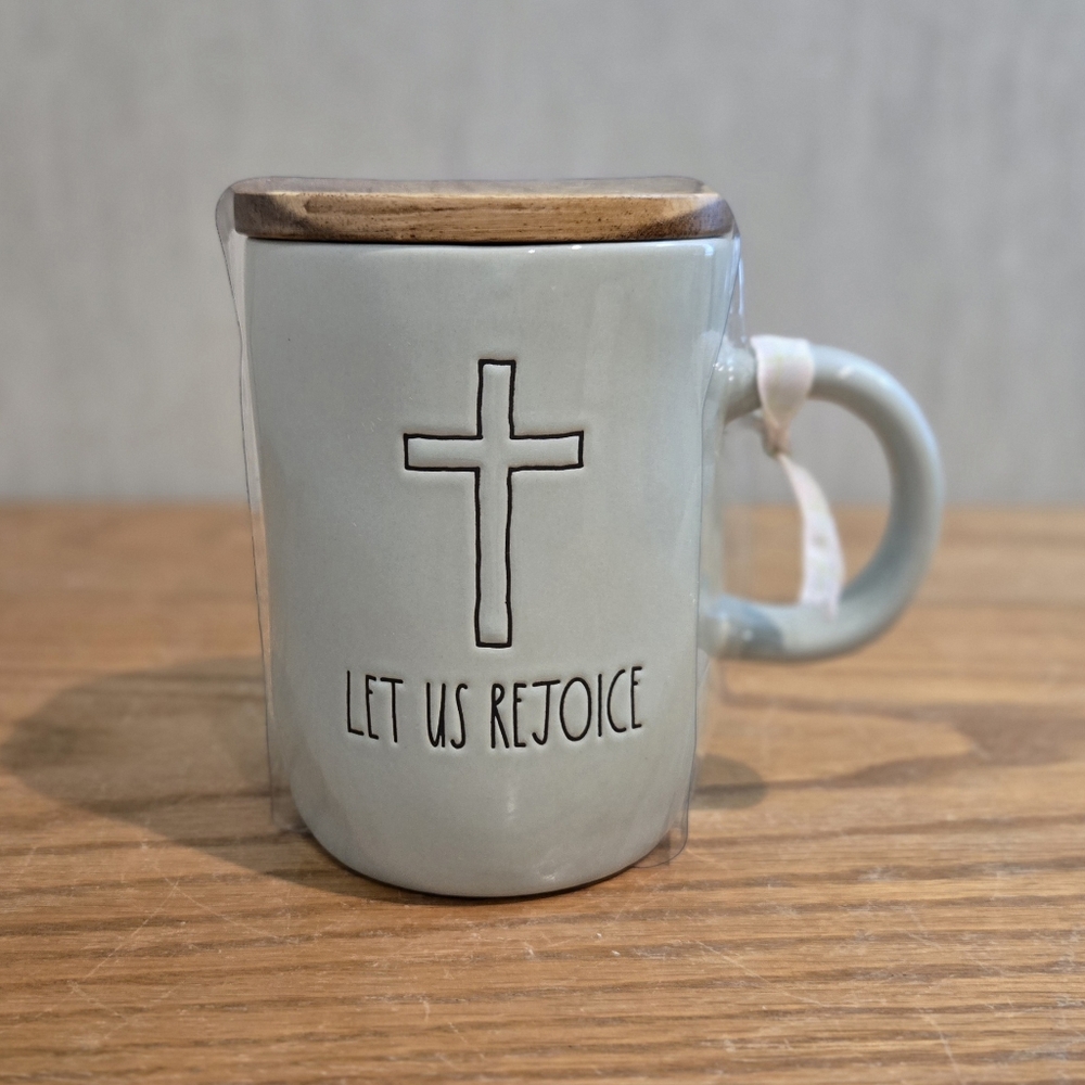 Rae Dunn LET US REJOICE Mug